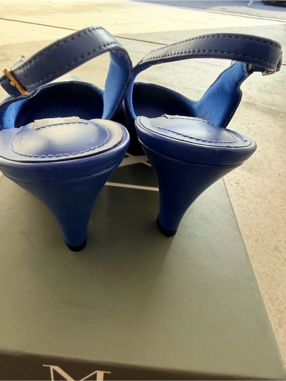 Easy Street Blue Slingback Flats Women’s Comfort Shoes NEW in Box 9 - Picture 4 of 7